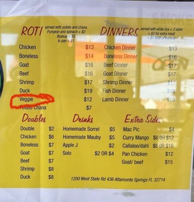 Menu photo 2 Sherry’s Trini Altamonte Springs, FL