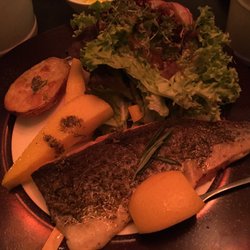 Enotega - Carinthian Fish with polenta, rosemary potato and greens