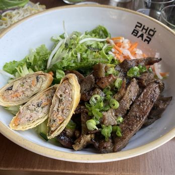 Pho Bar Vietnamese Kitchen - GRILLED PORK NOODLES BOWL l Bun Thit Nuong Cha Gio - Cocktail Bars Near Me - Orlando, Florida Pho Bar Vietnamese Kitchen - GRILLED PORK NOODLES BOWL l Bun Thit Nuong Cha Gio - Cocktail Bars Near Me - Orlando, Florida