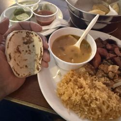 La Parrilla - The tortillas were a lot smaller than street taco tortillas!!!