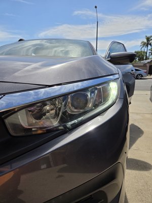 2016 Honda - This Honda had definitely seen better days but since the customer came before there was any permanent damage on her headlights, they were able to get restored to optimal clarity. She was extremely pleased with the results, happy she can see better at night, and can drive with more confidence! Always a good day when you choose GoodGuy Restorations. 2016 Honda - This Honda had definitely seen better days but since the customer came before there was any permanent damage on her headlights, they were able to get restored to optimal clarity. She was extremely pleased with the results, happy she can see better at night, and can drive with more confidence! Always a good day when you choose GoodGuy Restorations.