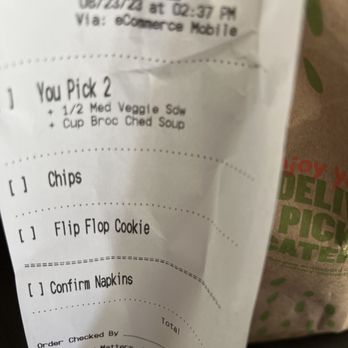 Panera Bread - Right receipt, wrong food. - Sandwiches Near Me - St Joseph, Michigan