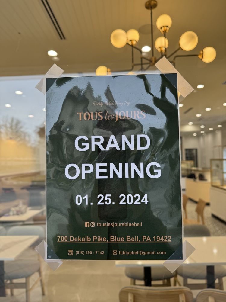 TOUS LES JOURS 700 Dekalb Pike, Blue Bell, Pennsylvania Bakeries