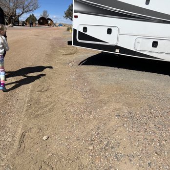 Pueblo KOA - The ditch that Joe said "I don't own the place ". After bottoming us out. - RV Parks Near Me - Pueblo, Colorado