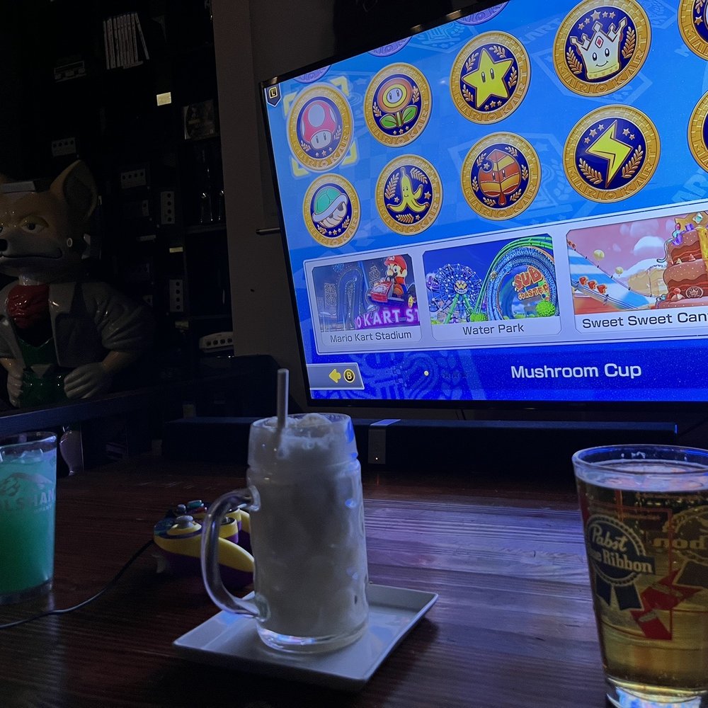 Drinks and mariocart