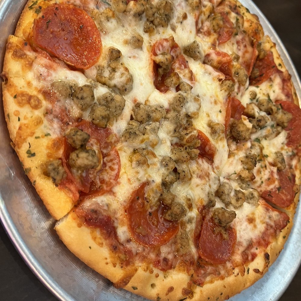Crust Pizza Co. - Willis - Sausage and pepperoni 10" BYO Pizza - Pizza Near Me - Willis, Texas Crust Pizza Co. - Willis - Sausage and pepperoni 10" BYO Pizza - Pizza Near Me - Willis, Texas