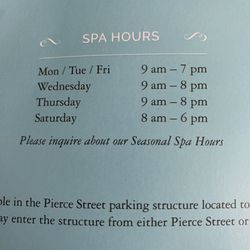 Margot European Spa - Spa hours & treatment prices