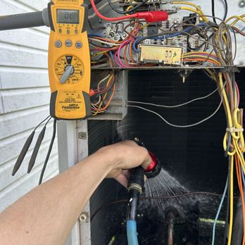Magnolia Services - Trying to cool off a 29 year old compressor that was overheated and out on thermal overload protection. - Heating & Air Conditioning/HVAC Near Me Magnolia Services - Trying to cool off a 29 year old compressor that was overheated and out on thermal overload protection. - Heating & Air Conditioning/HVAC Near Me