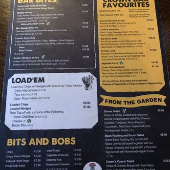 Crown Bar - Menu for the Crown Bar - Pubs Near Me - Wexford, WX Crown Bar - Menu for the Crown Bar - Pubs Near Me - Wexford, WX