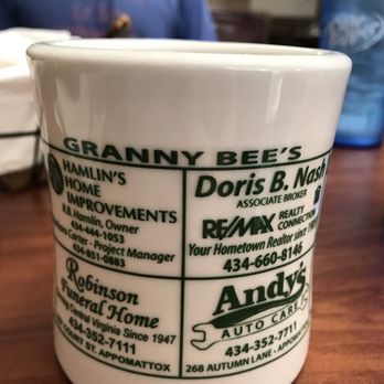 Granny Bee's Restaurant - Coffee - American Near Me - Appomattox, Virginia Granny Bee's Restaurant - Coffee - American Near Me - Appomattox, Virginia