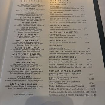 The Kimberly - Menu - New American Near Me - Austin, Texas