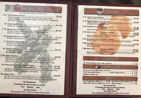 Menu photo 5 Thai House Midland, TX