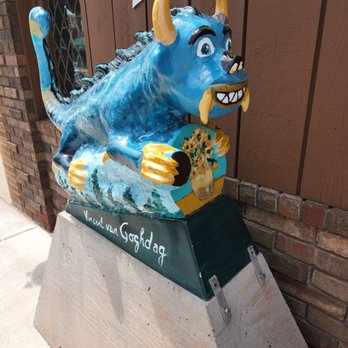 Rhinelander Cafe & Pub - a statue of a blue dog - Pubs Near Me - Rhinelander, Wisconsin Rhinelander Cafe & Pub - a statue of a blue dog - Pubs Near Me - Rhinelander, Wisconsin