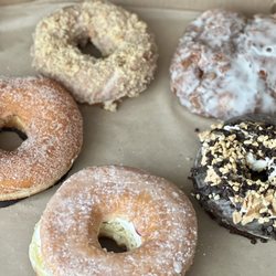 Rocco's Doughnut Company - Chocolate Fried Dough, Buttercrunch, Apple fritter, Choco Taco, Strawberries& Cream