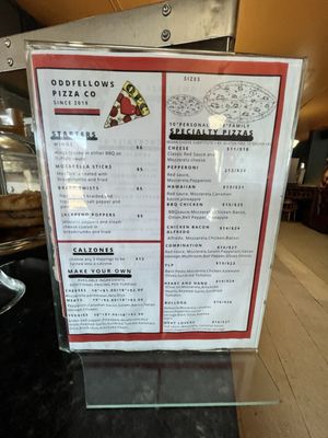 Menu photo 1 Oddfellows Pizza Willamina, OR Menu photo 1 Oddfellows Pizza Willamina, OR