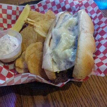 Jennings & Co - Itslian beef with mozzerella on hogie bun and home made chips - Bars Near Me - Wisconsin Rapids, Wisconsin Jennings & Co - Itslian beef with mozzerella on hogie bun and home made chips - Bars Near Me - Wisconsin Rapids, Wisconsin