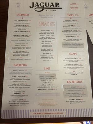 Menu photo 2 Jaguar Bolera Raleigh, NC
