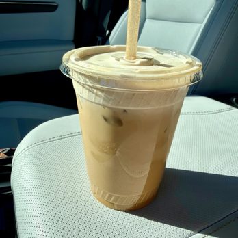 Sanctuary - Iced peanut butter latte with banana cold foam.....I call it the Elvis lol - Juice Bars & Smoothies Near Me - Lemoore, California Sanctuary - Iced peanut butter latte with banana cold foam.....I call it the Elvis lol - Juice Bars & Smoothies Near Me - Lemoore, California