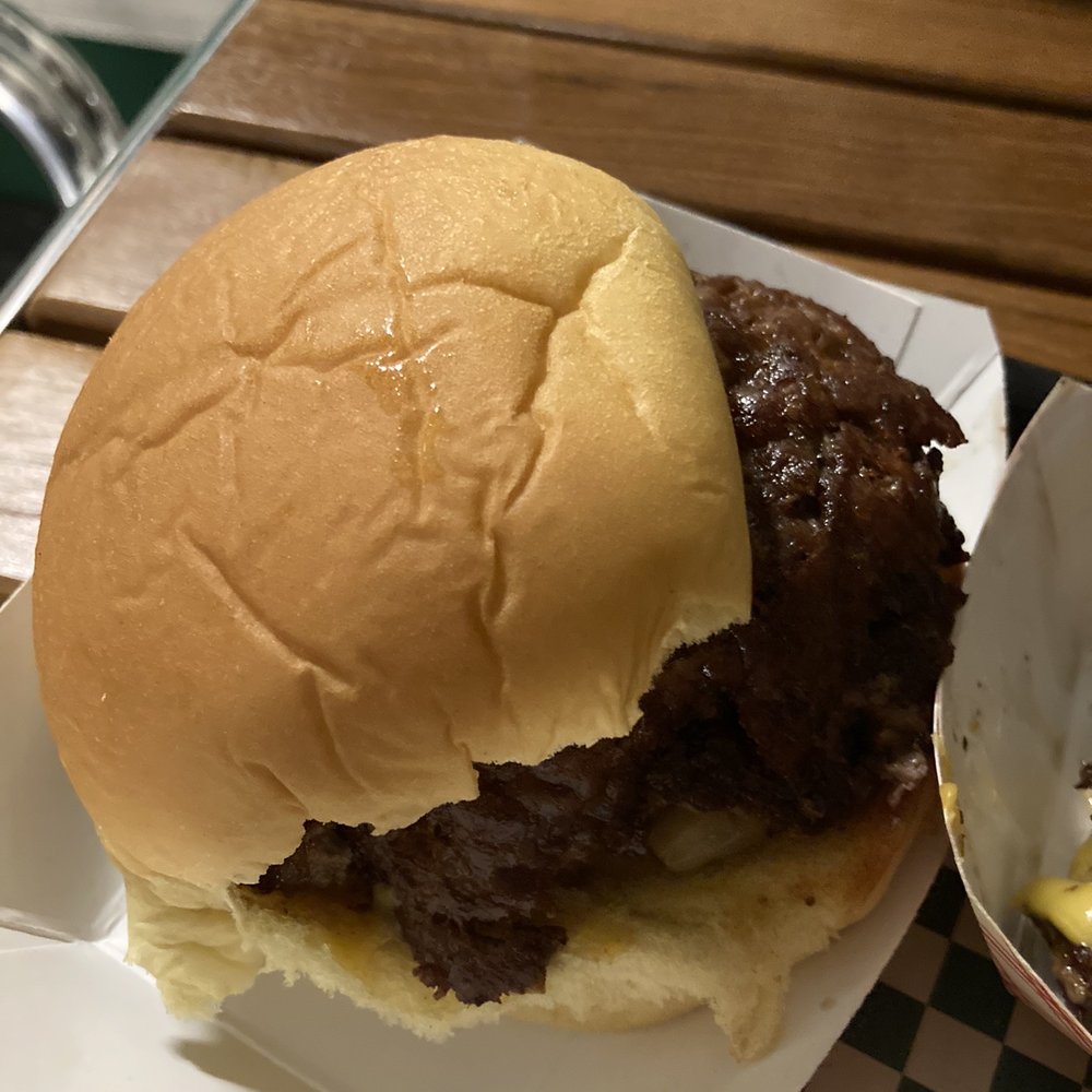 Harlem Shake - classic harlem burger - really plain (only meat, cheese, onions, and sauce) - American Near Me - Brooklyn, New York