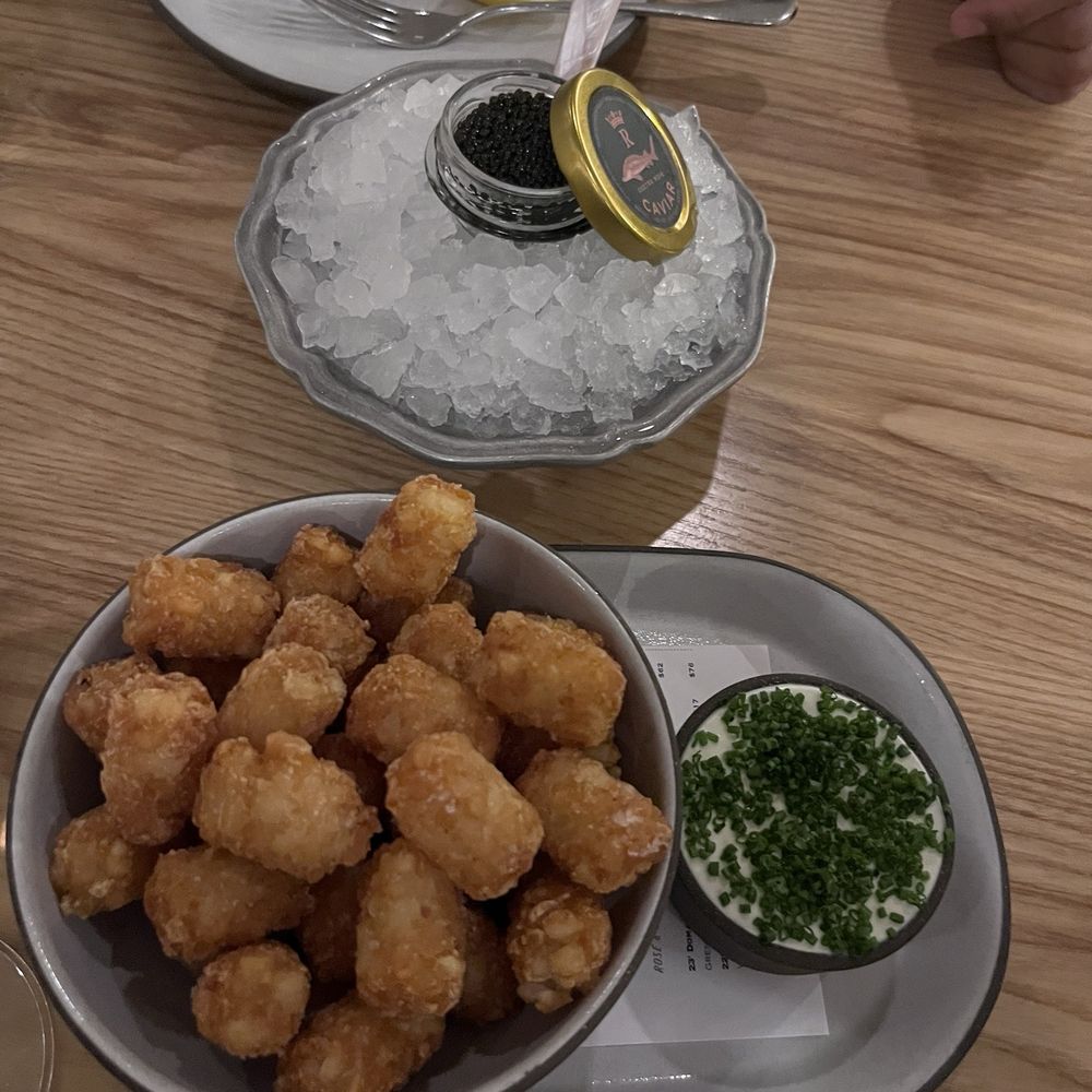 tater tots + caviar duh!