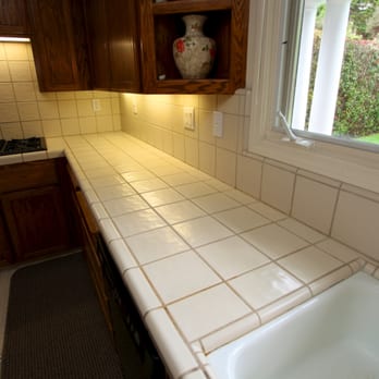 The Grout Expert - Kitchen Counter - Before - Grout Services Near Me - Menlo Park, California