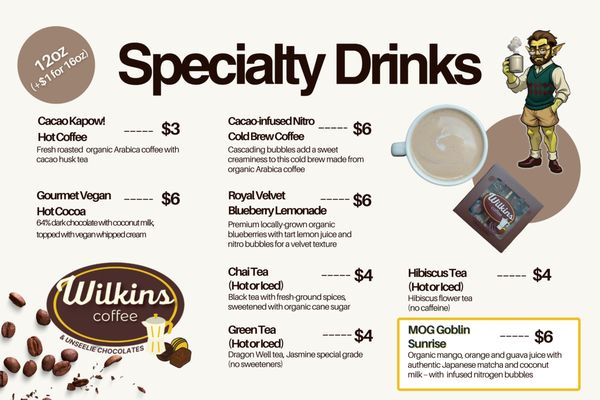 Menu photo 1 Wilkins Coffee Eugene, OR