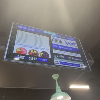 HTeaO - The menu. It's a weird angle since it's high up but easily can be zoomed in. - Coffee & Tea Near Me - San Antonio, Texas