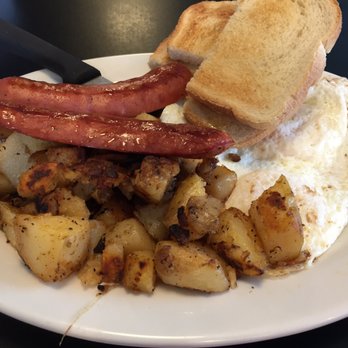 Ken's Corner - Eggs over medium, kielbasa, sourdough toast, home fries. - Breakfast & Brunch Near Me - Glastonbury, Connecticut Ken's Corner - Eggs over medium, kielbasa, sourdough toast, home fries. - Breakfast & Brunch Near Me - Glastonbury, Connecticut