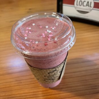 The Local - smoothie with frozen white chocolate strawberries and cinnamon - Coffee & Tea Near Me - Alameda, California