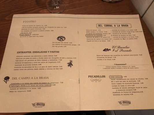 Menu photo 4 Vic Braseria Barcelona, B