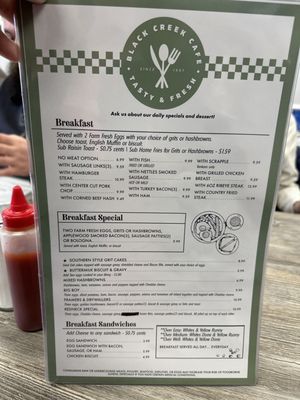 Menu photo 3 Black Creek Cafe Middleburg, FL