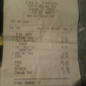 Cali Tacos - Mexican Near Me - Orange, California