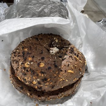Bagel Pub - Pumpernickel everything Bagel with Flavored Cream Cheese - Coffee & Tea Near Me - Brooklyn, New York Bagel Pub - Pumpernickel everything Bagel with Flavored Cream Cheese - Coffee & Tea Near Me - Brooklyn, New York