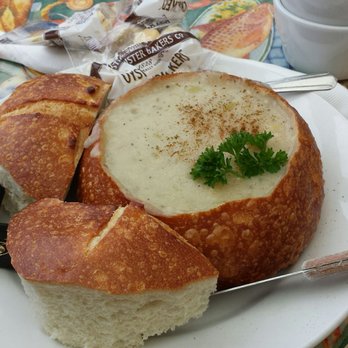 Barbara's Fishtrap - Clam chowder in a bowl - Seafood Near Me - Half Moon Bay, California Barbara's Fishtrap - Clam chowder in a bowl - Seafood Near Me - Half Moon Bay, California