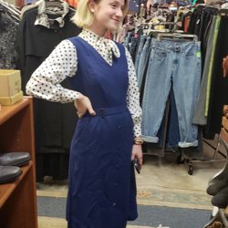 All Things Great - Lovely Lydia trying on vintage