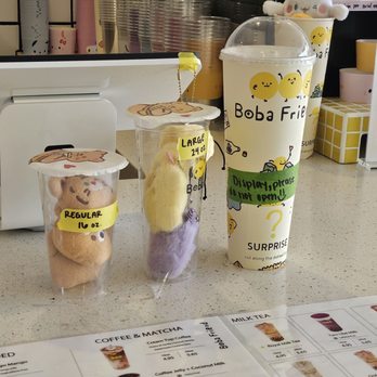 Boba Friend - The different sizes. Surprise cup is more like a regular maybe even less..... - Bubble Tea Near Me - Monrovia, California Boba Friend - The different sizes. Surprise cup is more like a regular maybe even less..... - Bubble Tea Near Me - Monrovia, California