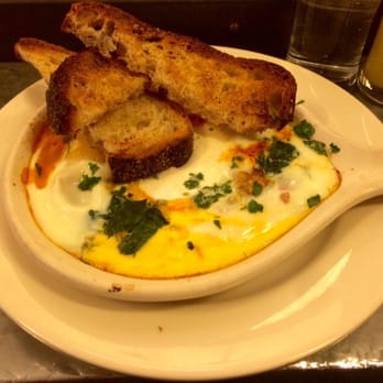 The Smith - Sicilian Baked Eggs- Artichoke, burrata, spinach, spicy tomato, ciabatta. - New American Near Me - New York, New York