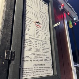 Menu and prices Menu and prices