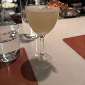 Luke's Kitchen and Bar - Mezcal drink. I forgot the name, but it was very enjoyable for 14 dollars. - Seafood Near Me - Orlando, Florida Luke's Kitchen and Bar - Mezcal drink. I forgot the name, but it was very enjoyable for 14 dollars. - Seafood Near Me - Orlando, Florida