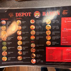 The Depot Cafe - "Depot Ramen" menu