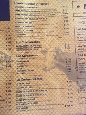 Menu photo 8 El Pargo y La Vaca Mazatlán, SIN