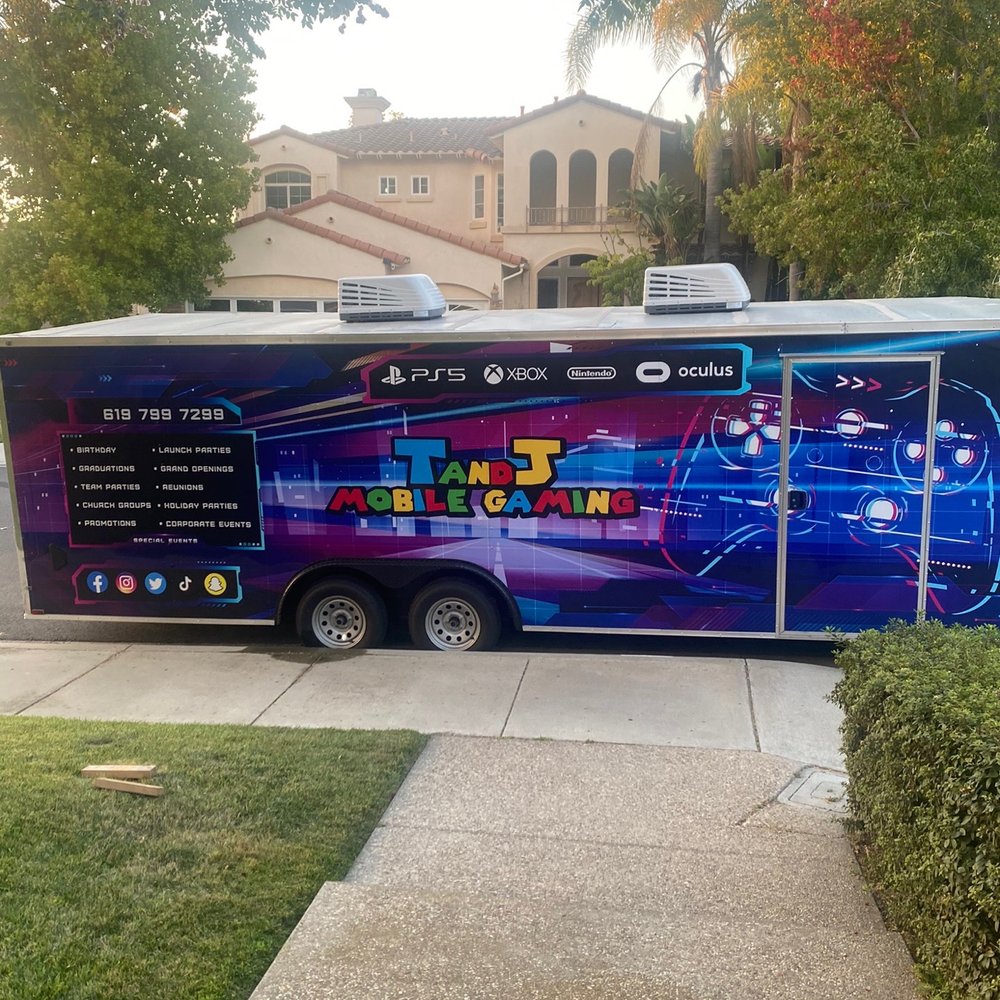 T and J Mobile Gaming - Outside of trailer - Game Truck Rental Near Me
