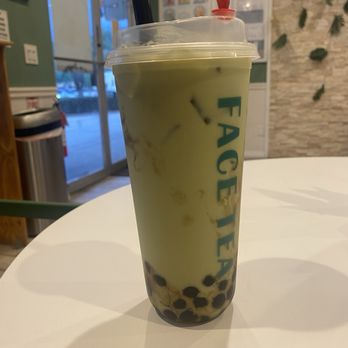Face Tea - Matcha milk tea with brown sugar boba - Bubble Tea Near Me - Lake Mary, Florida