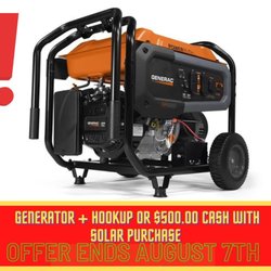 Renewable Freedom - Until September the 7th get a free generator OR 500$ cash when switching to your power companies Net metering program.