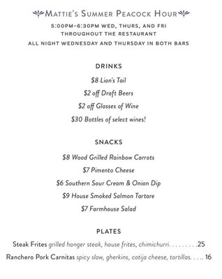 Menu photo 7 Mattie's Austin, TX