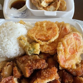 Teriyaki Express - Chicken Katsu Plate with Tempura Veggies and a side of Gyoza - Japanese Near Me - Soledad, California Teriyaki Express - Chicken Katsu Plate with Tempura Veggies and a side of Gyoza - Japanese Near Me - Soledad, California