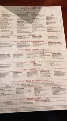 Menu photo 8 Claim Jumper Restaurants Laughlin, NV Menu photo 8 Claim Jumper Restaurants Laughlin, NV