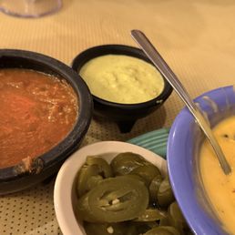 Queso and inedible salsa Queso and inedible salsa