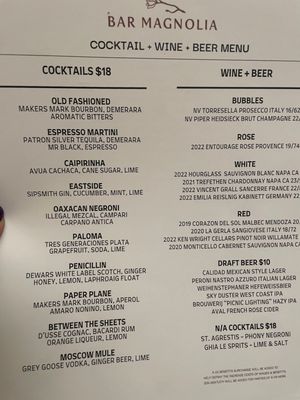 Menu photo 6 Bar Magnolia Los Angeles, CA Menu photo 6 Bar Magnolia Los Angeles, CA