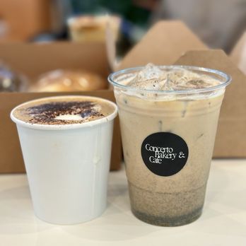 Concerto Bakery - Einspanner Latte and Black Sesame Latte - Bakeries Near Me - Los Angeles, California